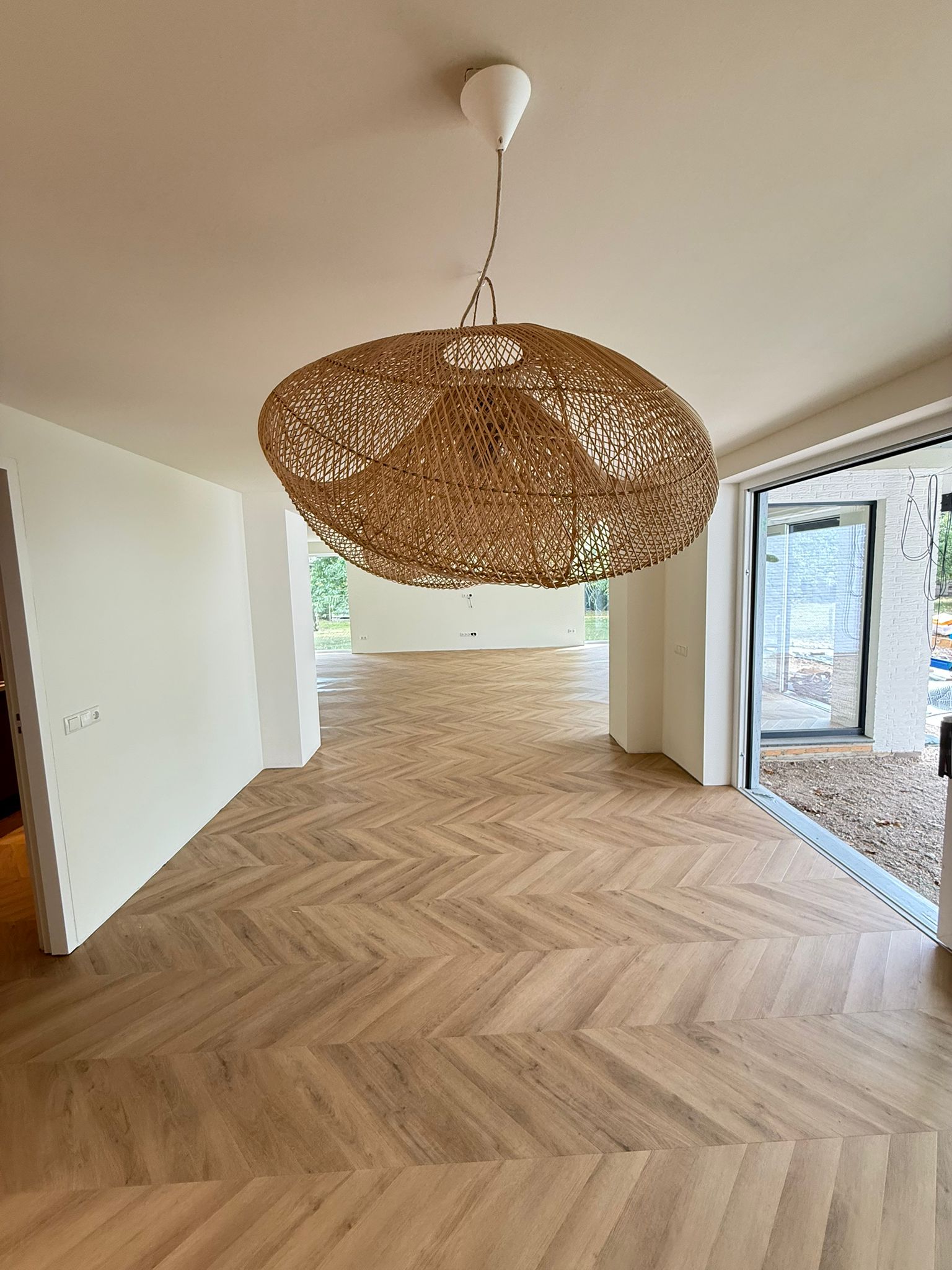 Prachtige visgraat vloer